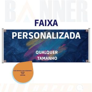 Faixa Personalizado  Inserir Tamanho 4x0  Bastão, Cordão e Ponteira 